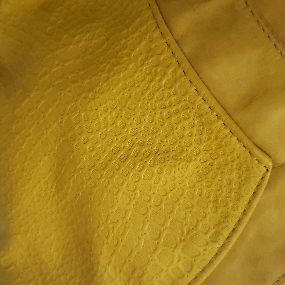 Vintage Sunflower Yellow Leather Crossbody Bag